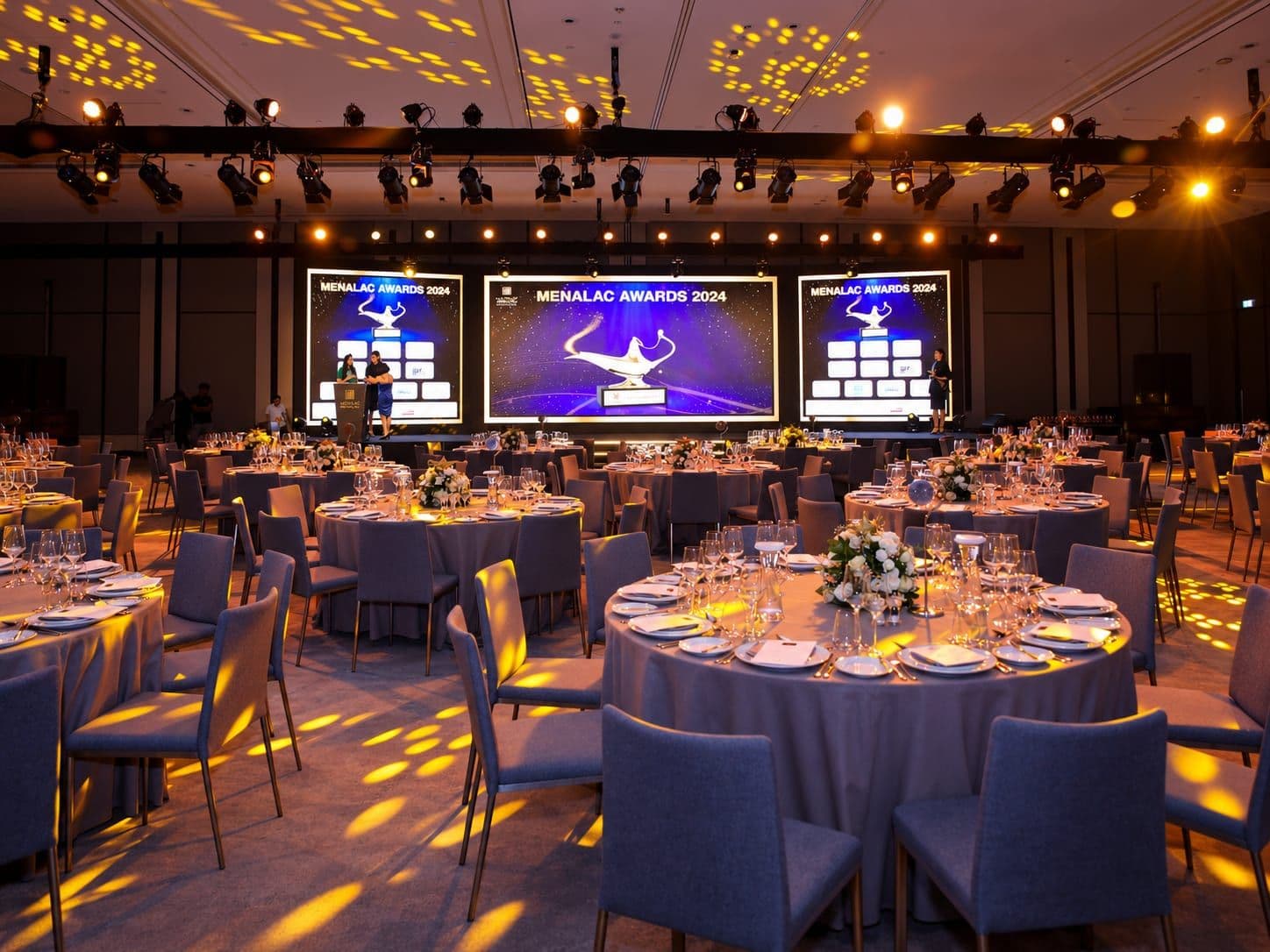 MENALAC Awards 2024 gala ballroom at Sky View Dubai